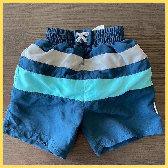 Green Sprouts Other - 6 Month Swim Trunks Boardshorts with built-in Swim Diaper Blue with Stripes